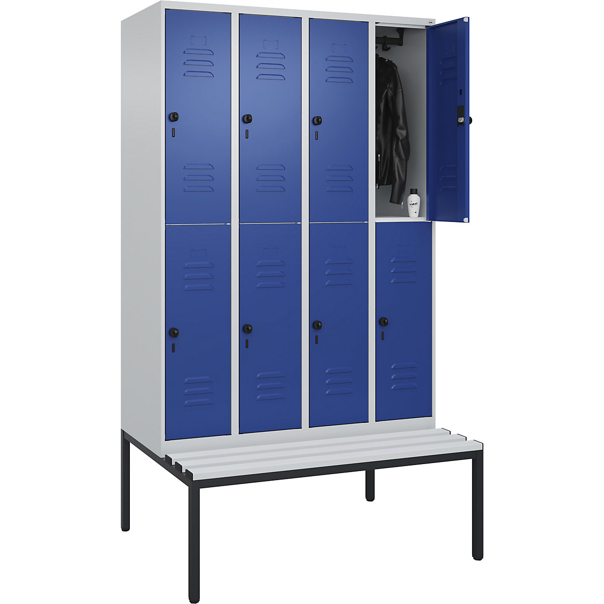 Vestiar cu două niveluri Classic PLUS cu bancă – C+P