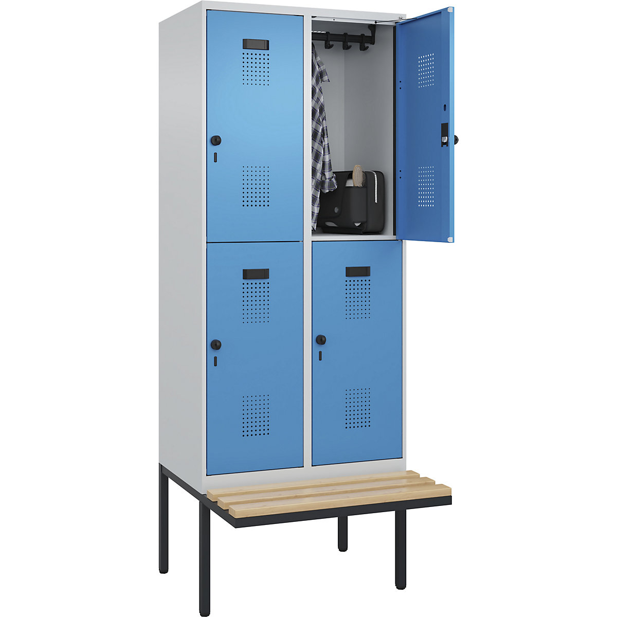 Vestiar cu două niveluri Evolo PLUS cu bancă (Imagine produs 3)-2