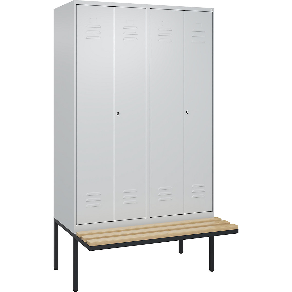 Vestiar pentru haine curate și murdare Classic PLUS cu bancă – C+P (Imagine produs 5)-4