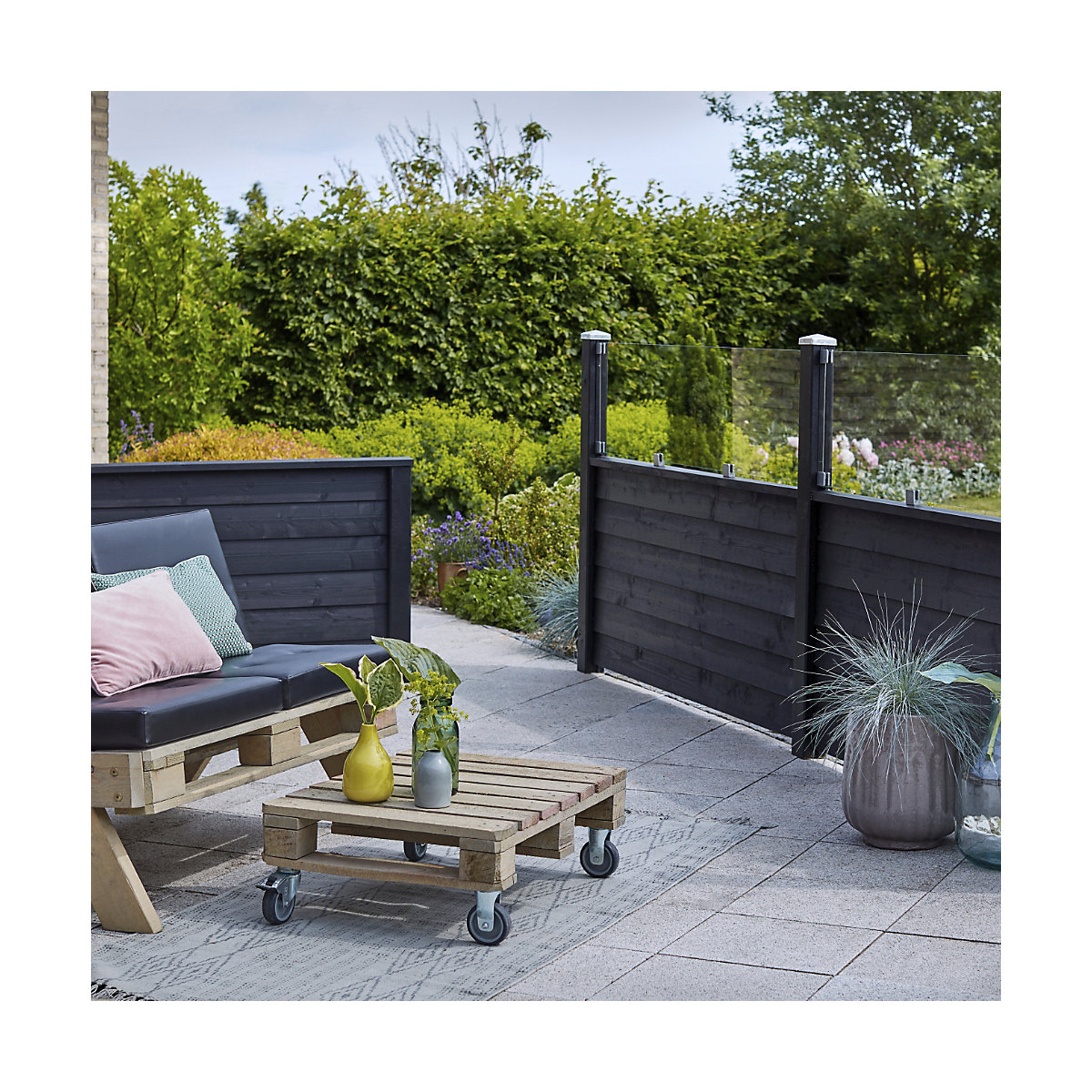 Gard profilat PLUS Klink cu sticlă (Imagine produs 2)-1