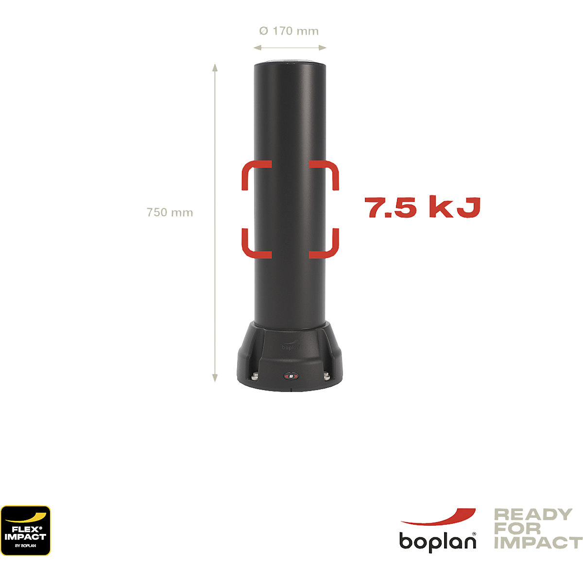 Stâlpișor de protecție la impact 170B – Boplan (Imagine produs 2)-1