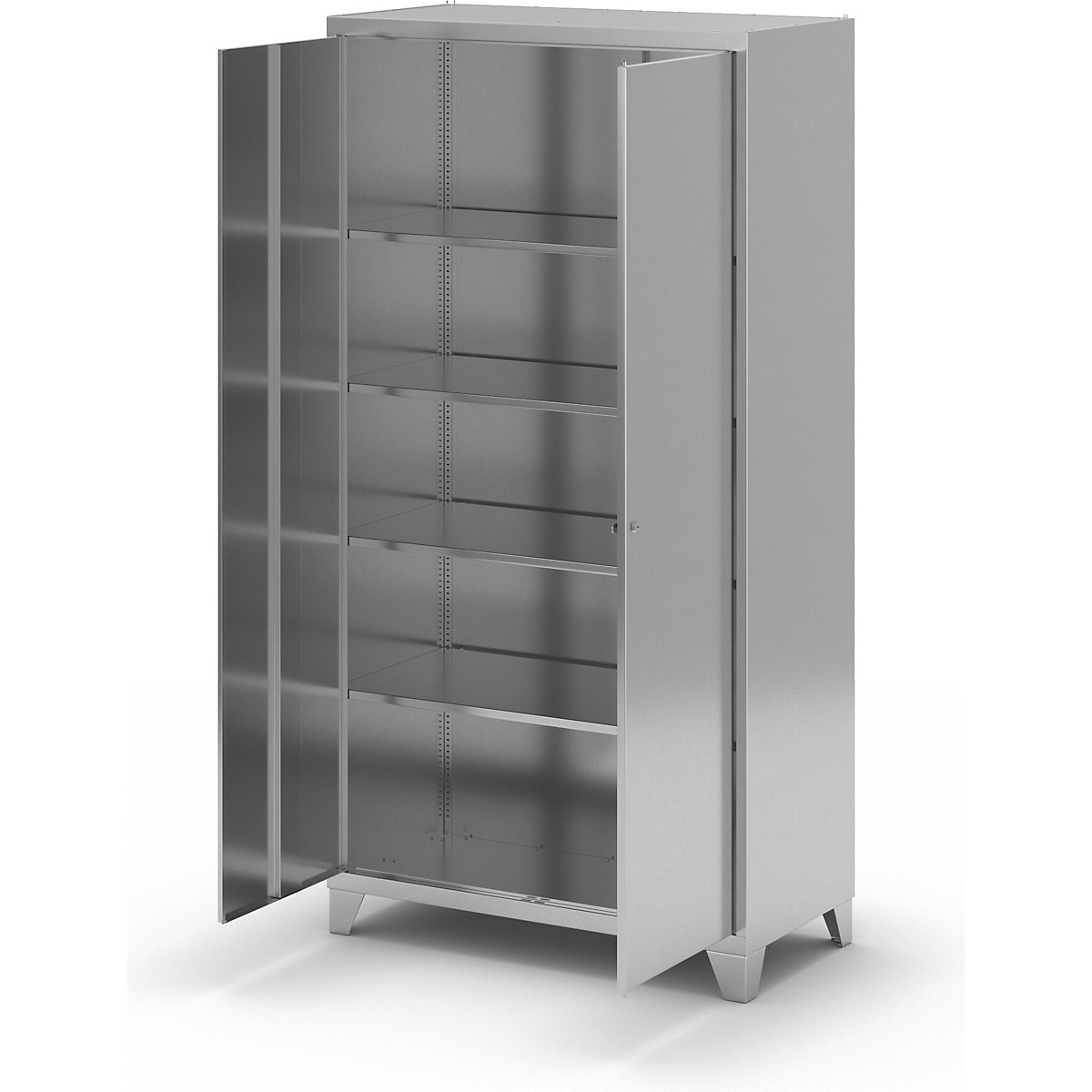 Dulap din inox, cu uși cu canaturi, cu piciorușe (Imagine produs 4)-3