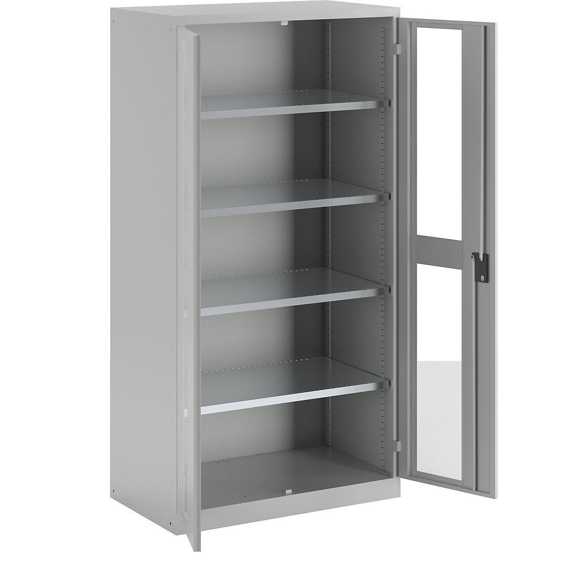 Dulap cu geam transparent, î. x lăț. x ad. 1950 x 1000 x 580 mm – LISTA