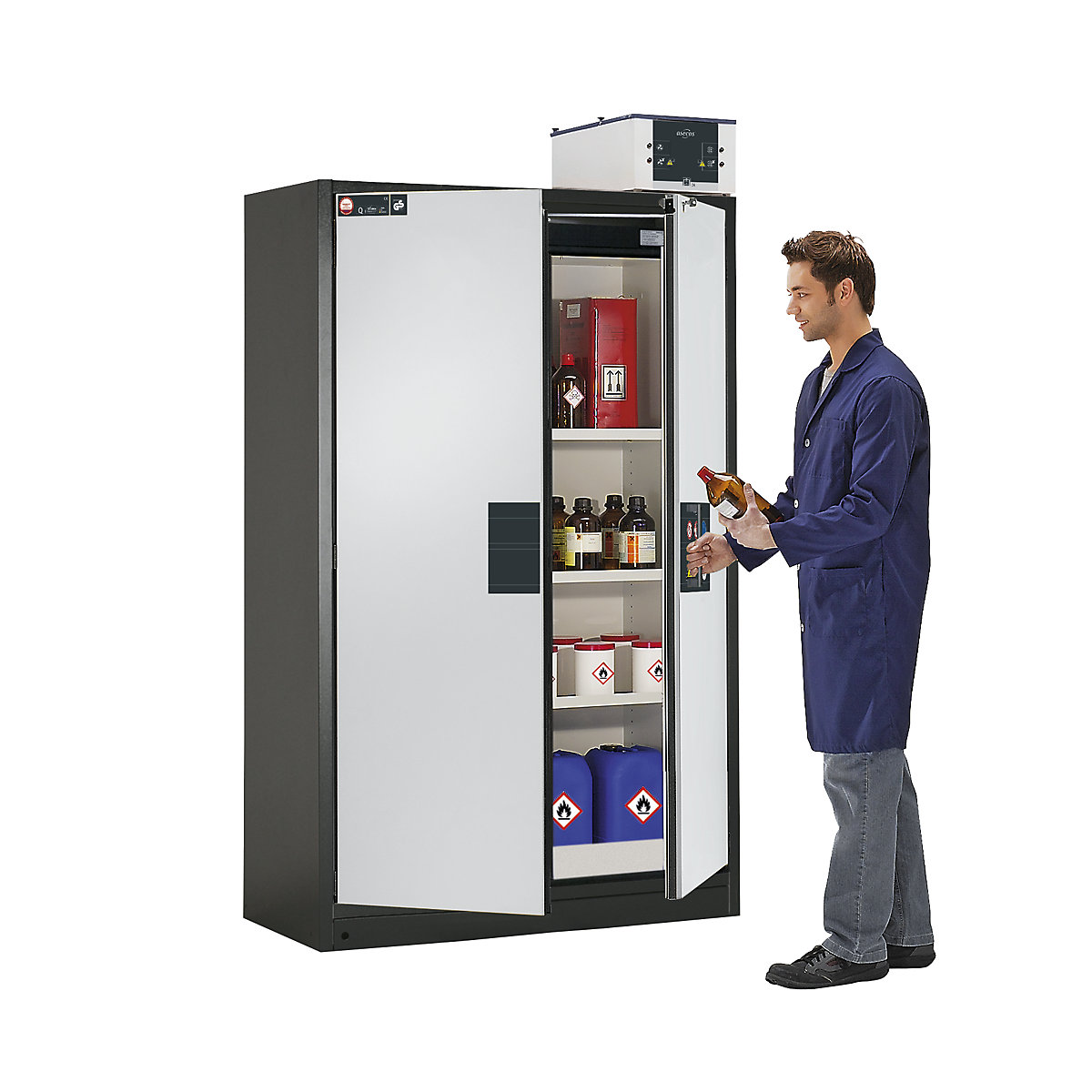 Dulap ignifug pentru substanțe periculoase tip 90, semiautomat – asecos