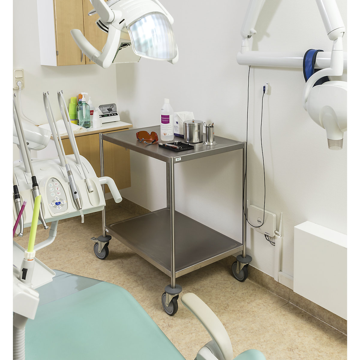 Cărucior etajat din inox, sudat – Kongamek (Imagine produs 3)-2