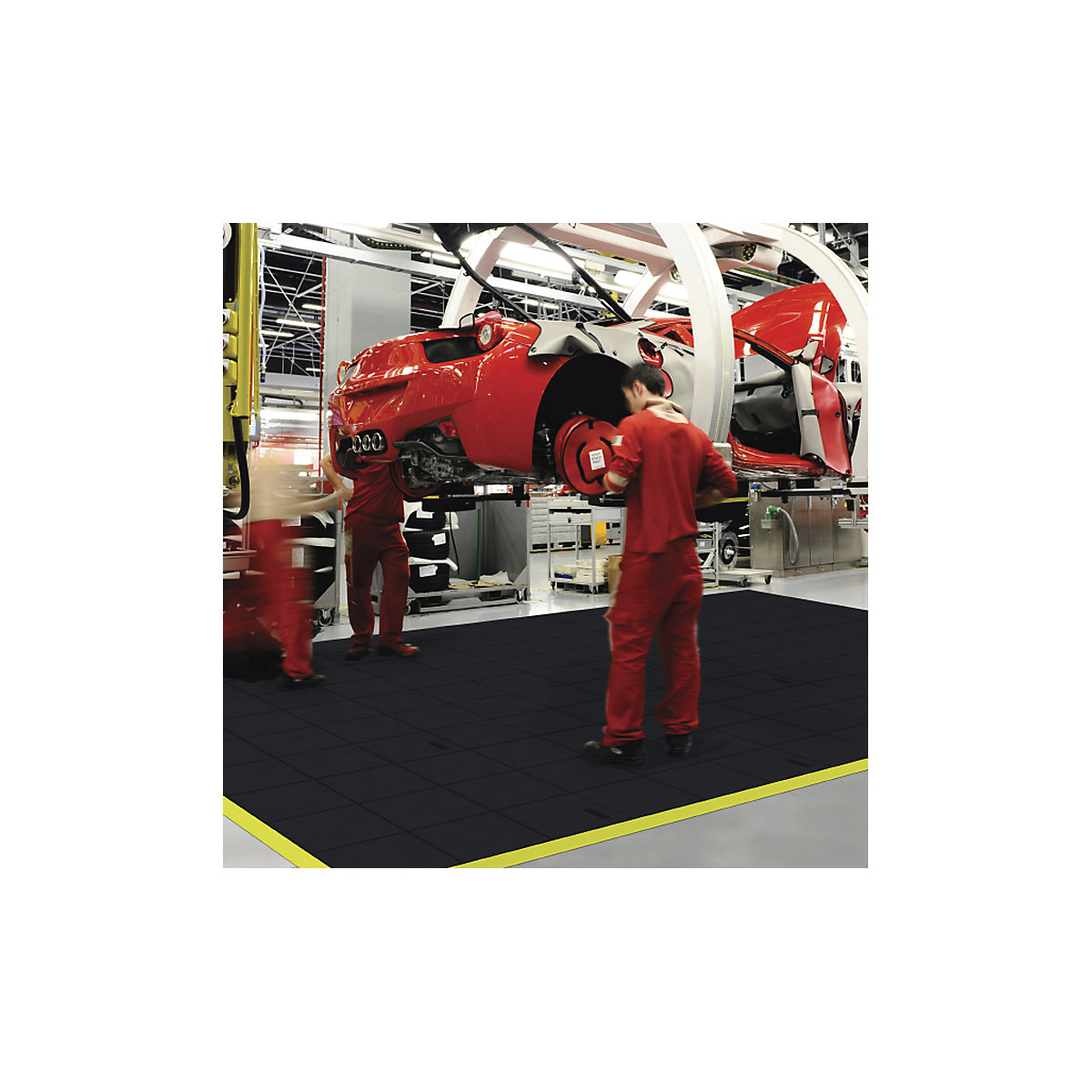 Sistem de îmbinare tip gresie, Cushion Ease Solid™, cauciuc natural, plin – NOTRAX (Imagine produs 2)-1