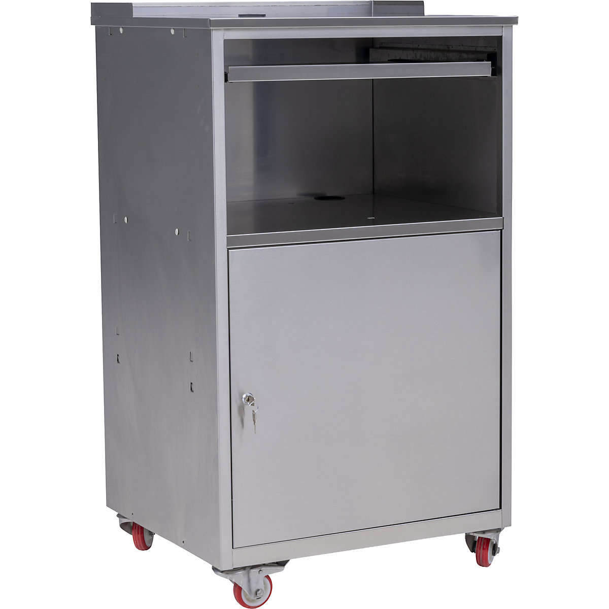 Pupitru PC din inox – eurokraft basic (Imagine produs 6)-5