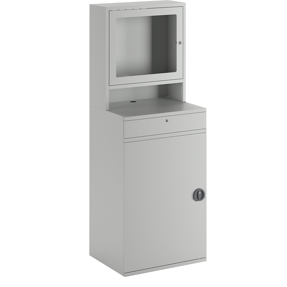 Stație de lucru pentru calculator, tablă de oțel – eurokraft pro (Imagine produs 3)-2