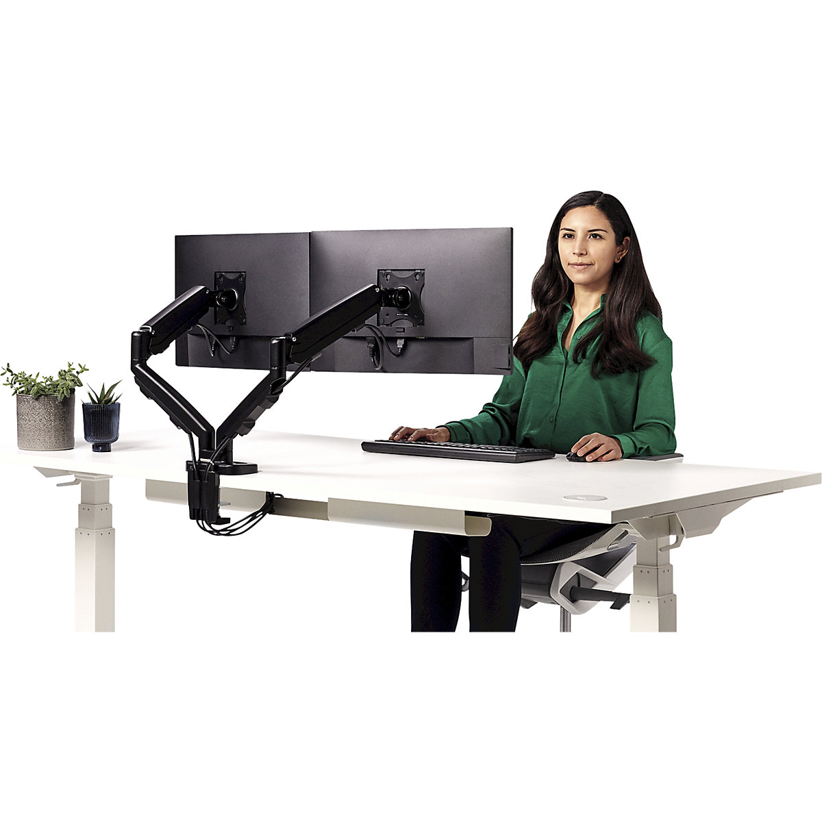 Braț dublu pentru monitor EPPA – Fellowes (Imagine produs 2)-1