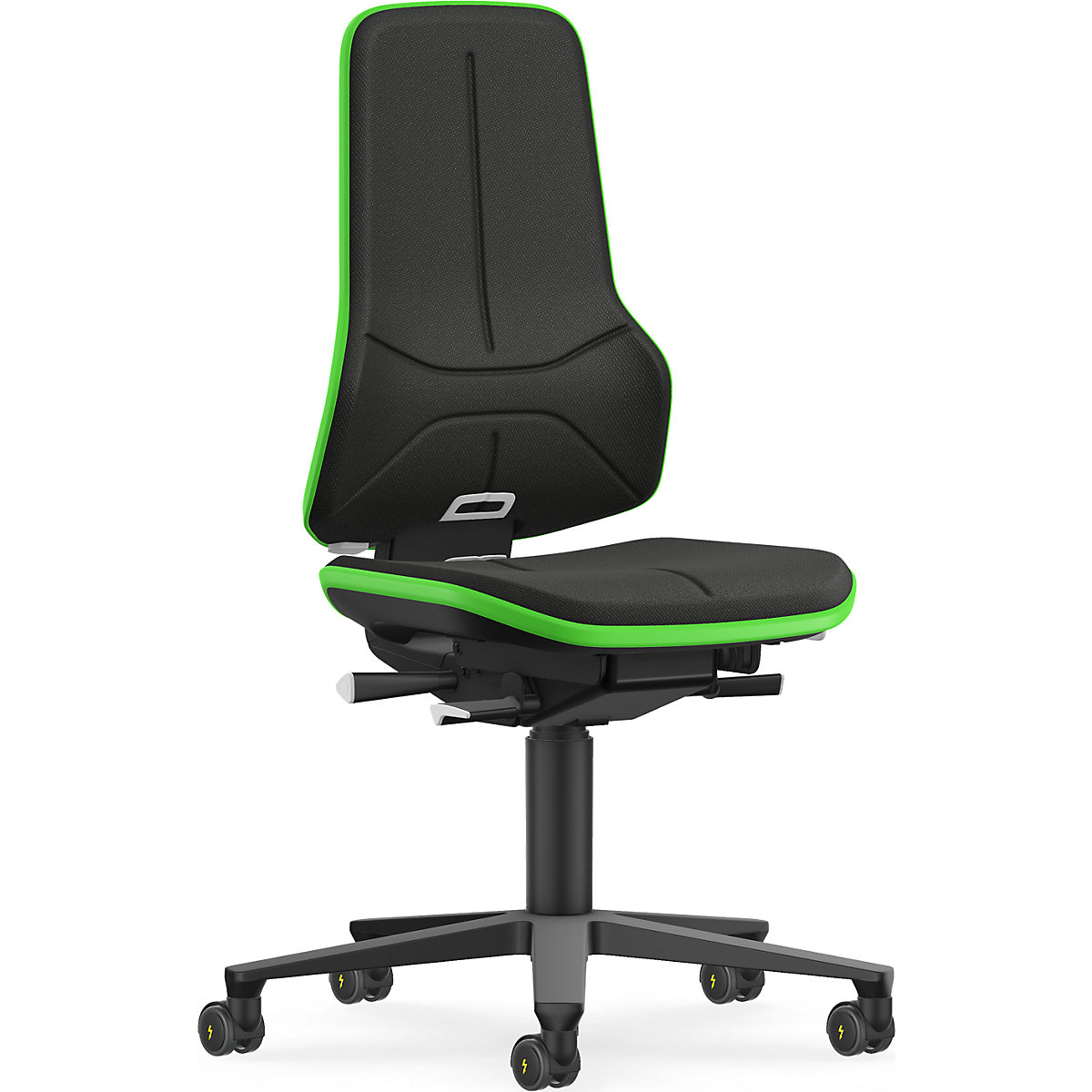 Scaun rotativ de lucru NEON ESD, role – bimos (Imagine produs 6)-5