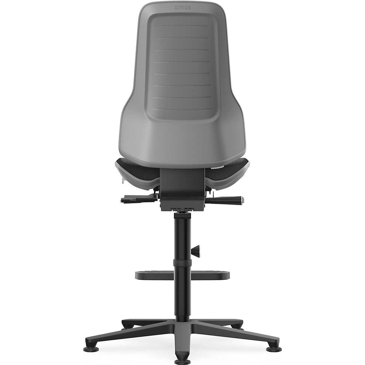 Scaun rotativ de lucru NEON, glisoare, suport la urcare – bimos (Imagine produs 6)-5