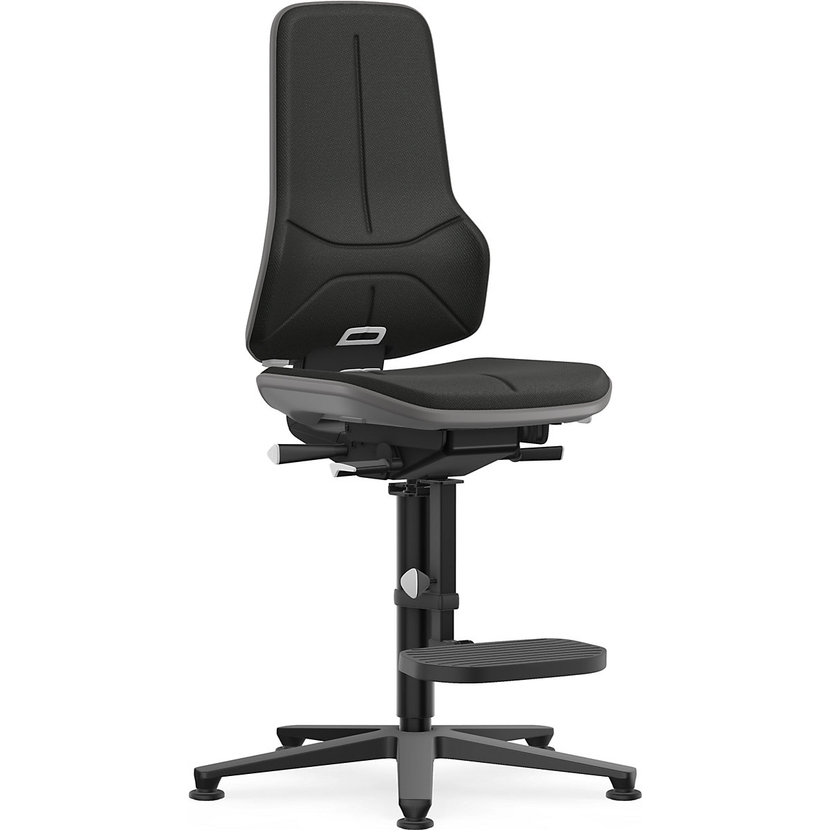 Scaun rotativ de lucru NEON, glisoare, suport la urcare – bimos (Imagine produs 7)-6