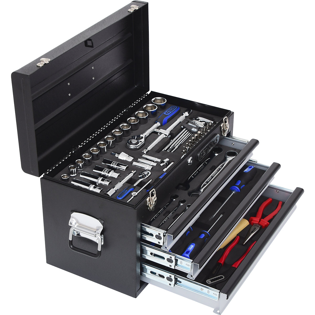 Set universal de scule CHROMEplus 1/4'' + 1/2'', GEAR – KS Tools (Imagine produs 2)-1