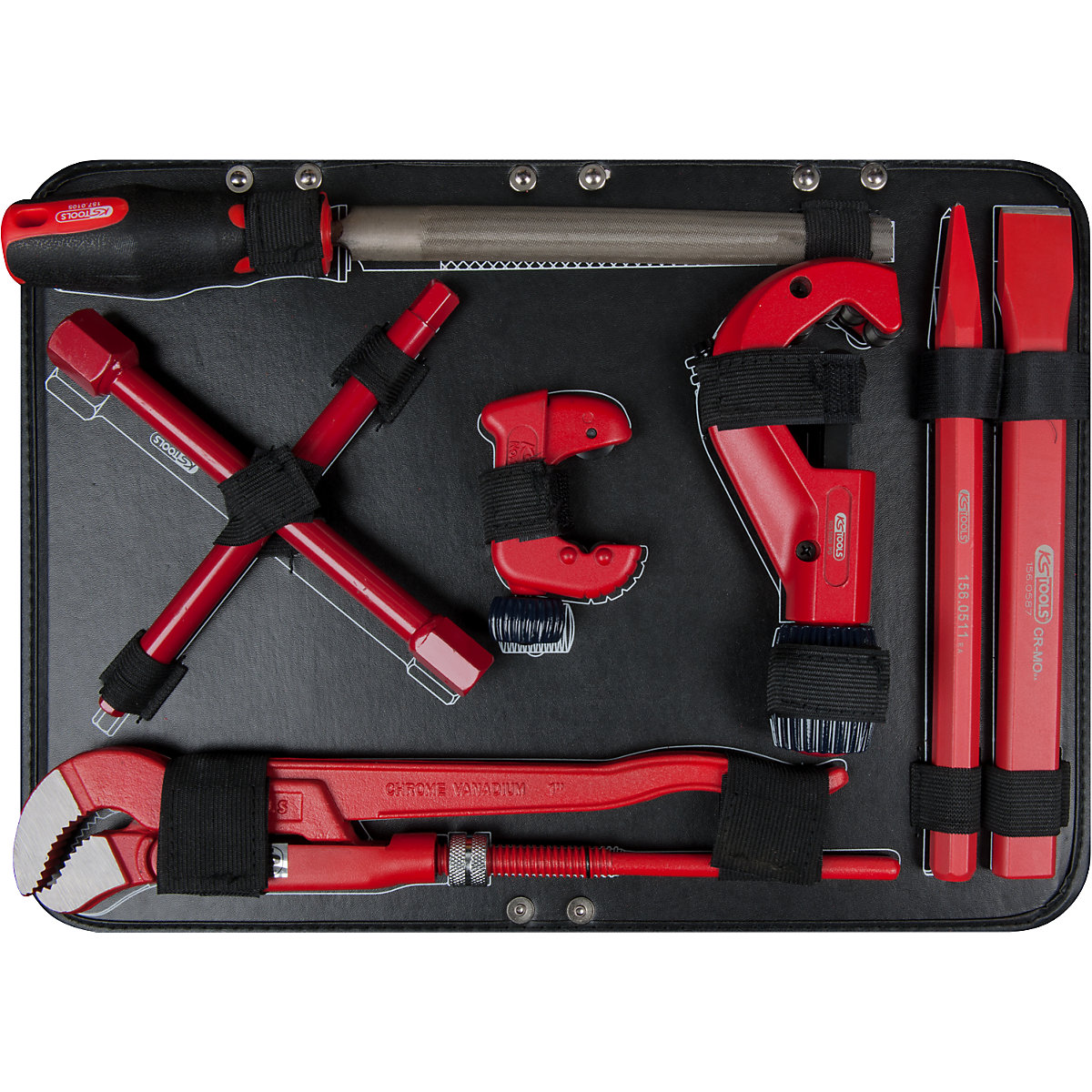 Trusă de scule pentru instalații sanitare 1/4'' + 1/2'' – KS Tools (Imagine produs 7)-6