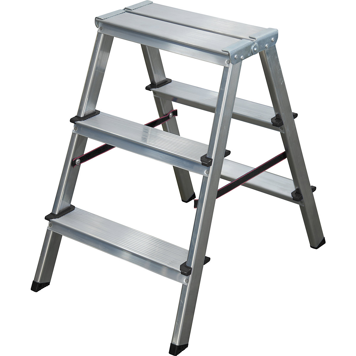 Dvokraka lestev s stopnicami – eurokraft basic