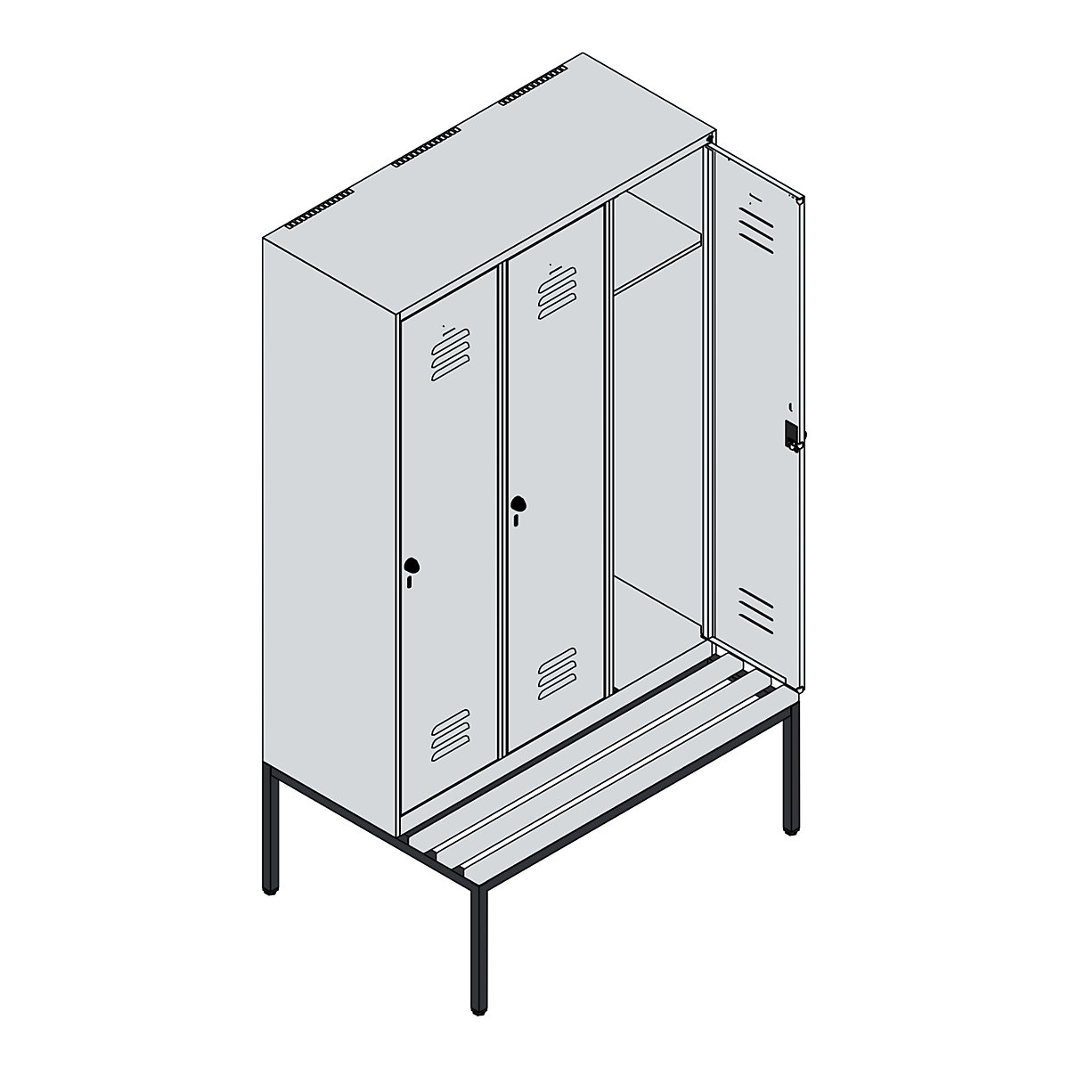 Garderobna omara s klopjo Classic PLUS – C+P (Slika izdelka 3)-2