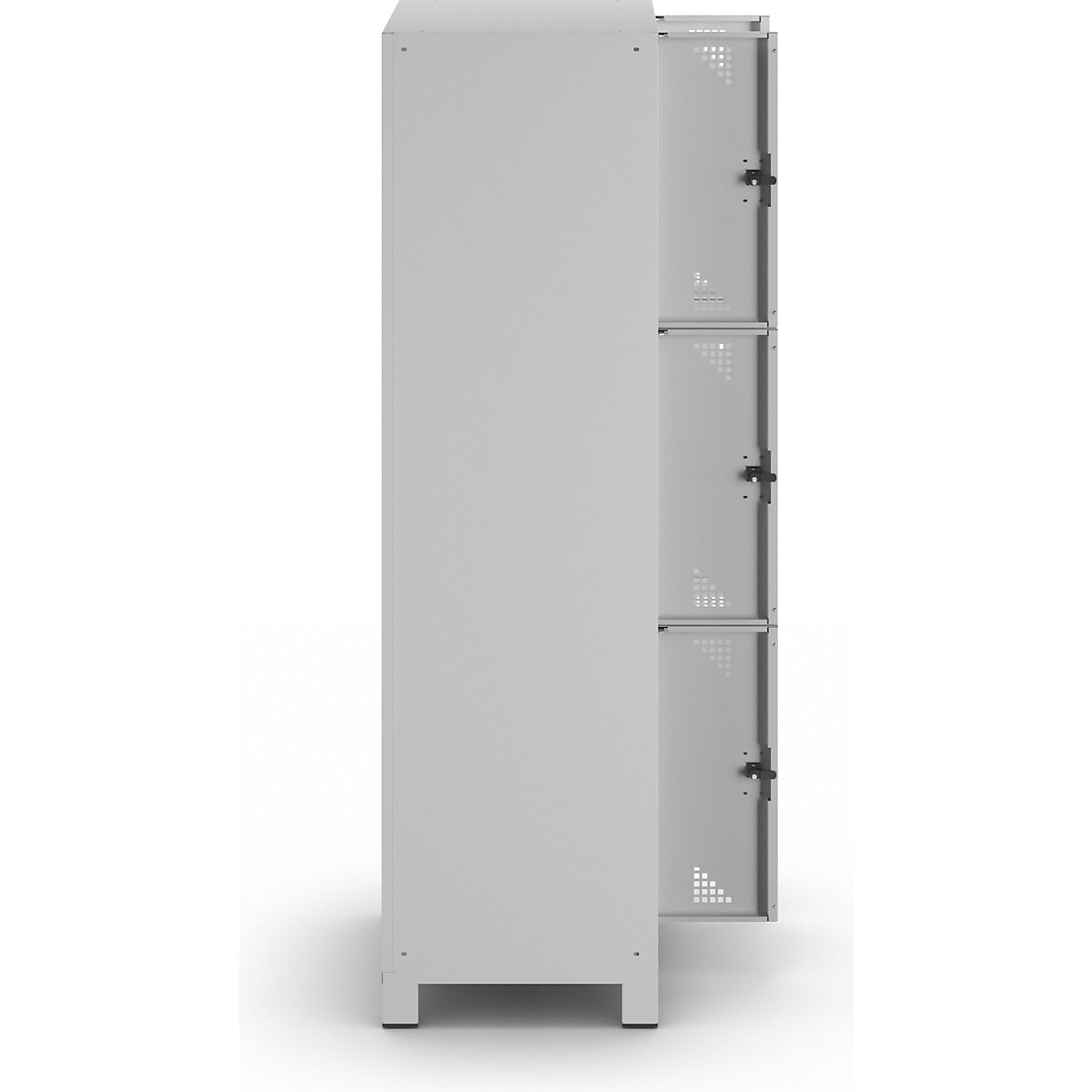 Tridelna omara s predelki z zaklepanjem Bremen – eurokraft pro (Slika izdelka 6)-5