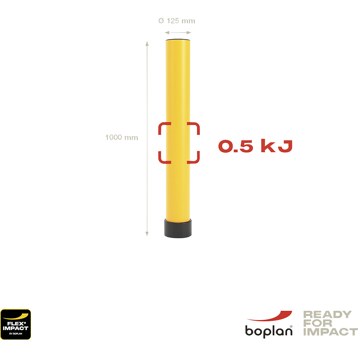 Stebrič za zaščito pred trki 125L – Boplan (Slika izdelka 3)-2