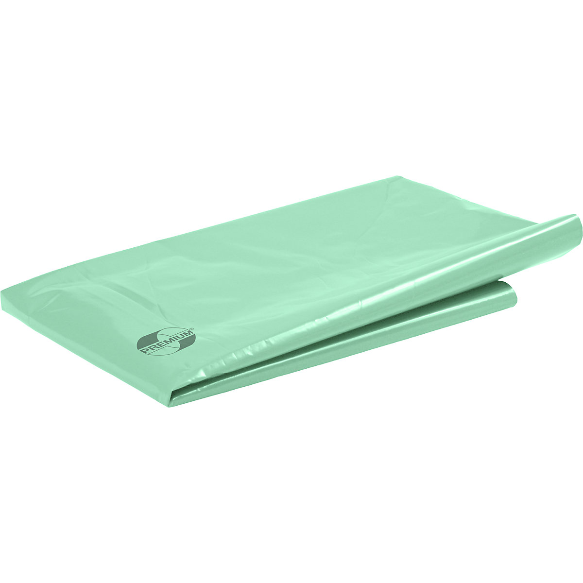 Saci de gunoi PREMIUM de capacitate mare, LDPE, 240 l, lung. x lăț. x î. 650 x 550 x 1350 mm, 80 µm, verde transparent, amb. 100 buc.-0