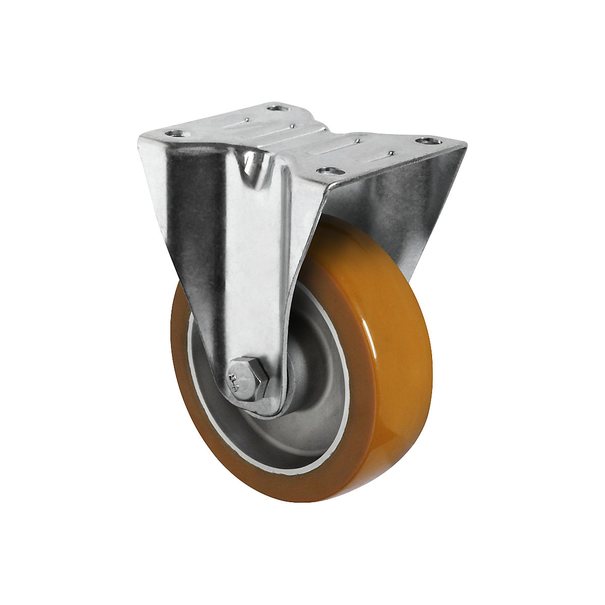 PU-Reifen natur, auf Alu-Felge, Rad-Ø x Breite 100 x 40 mm, ab 2 Stk, Bockrolle