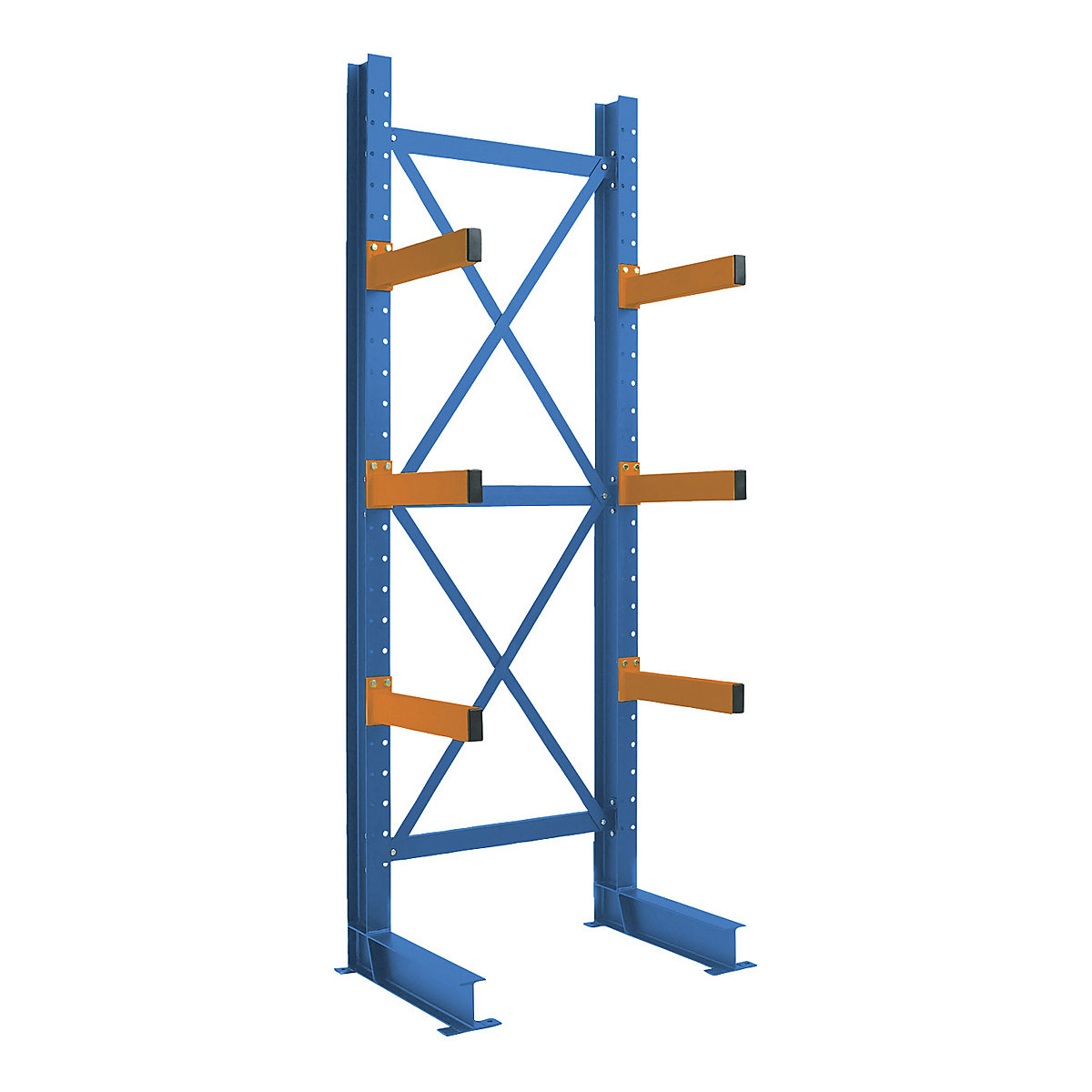 Heavy-Duty 4M High Single-Sided Cantilever Racking System, Heavy-Duty 4M High Single-Sided Cantilever Racking System, Heavy-Duty Single-Sided Cantilever Racking Starter Bay, 6 Arms, 4000h x 900w x 600d mm-0