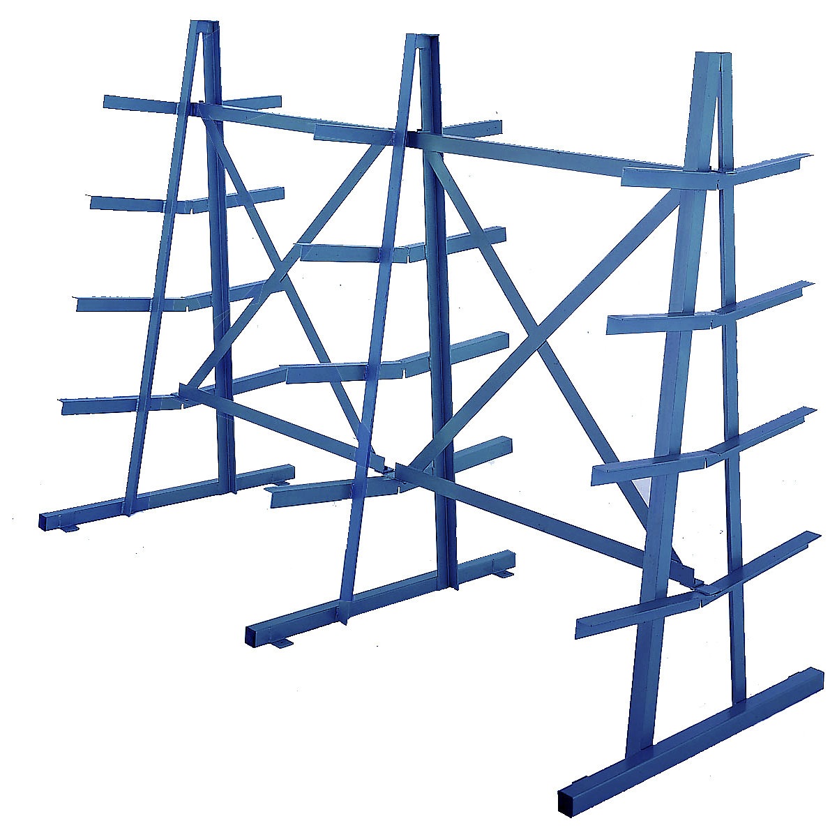 Horizontal Bar Racks, Horizontal Bar Racks, Horizontal Bar Racks | Double Sided tilted | 1830h x 2440w x 1065d mm | Blue-1