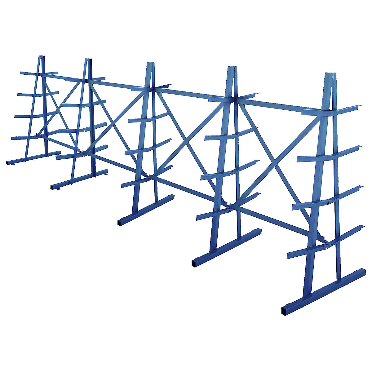 Horizontal Bar Racks, Horizontal Bar Racks, Horizontal Bar Racks | Double Sided tilted | 1830h x 4880w x 1065d mm | Blue-3