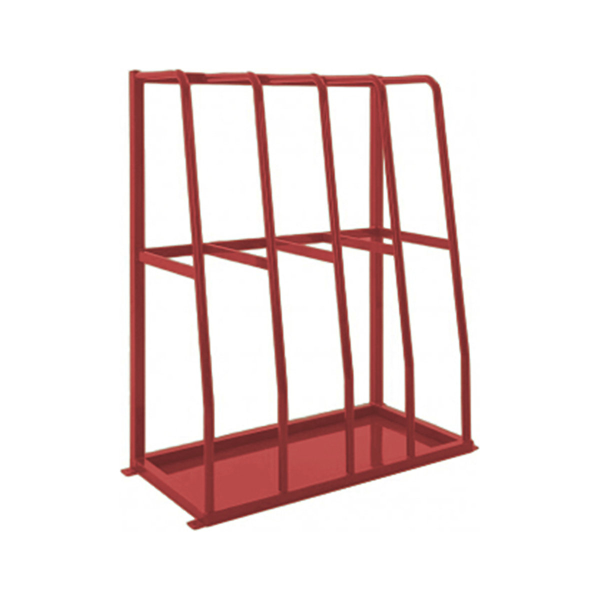 Medium-Duty Vertical Storage Racks, Medium-Duty Vertical Storage Racks, Medium-Duty Vertical Storage Racking | 1500h x 1200w x 600d mm | 4 Bays | RAL3000 Red-0