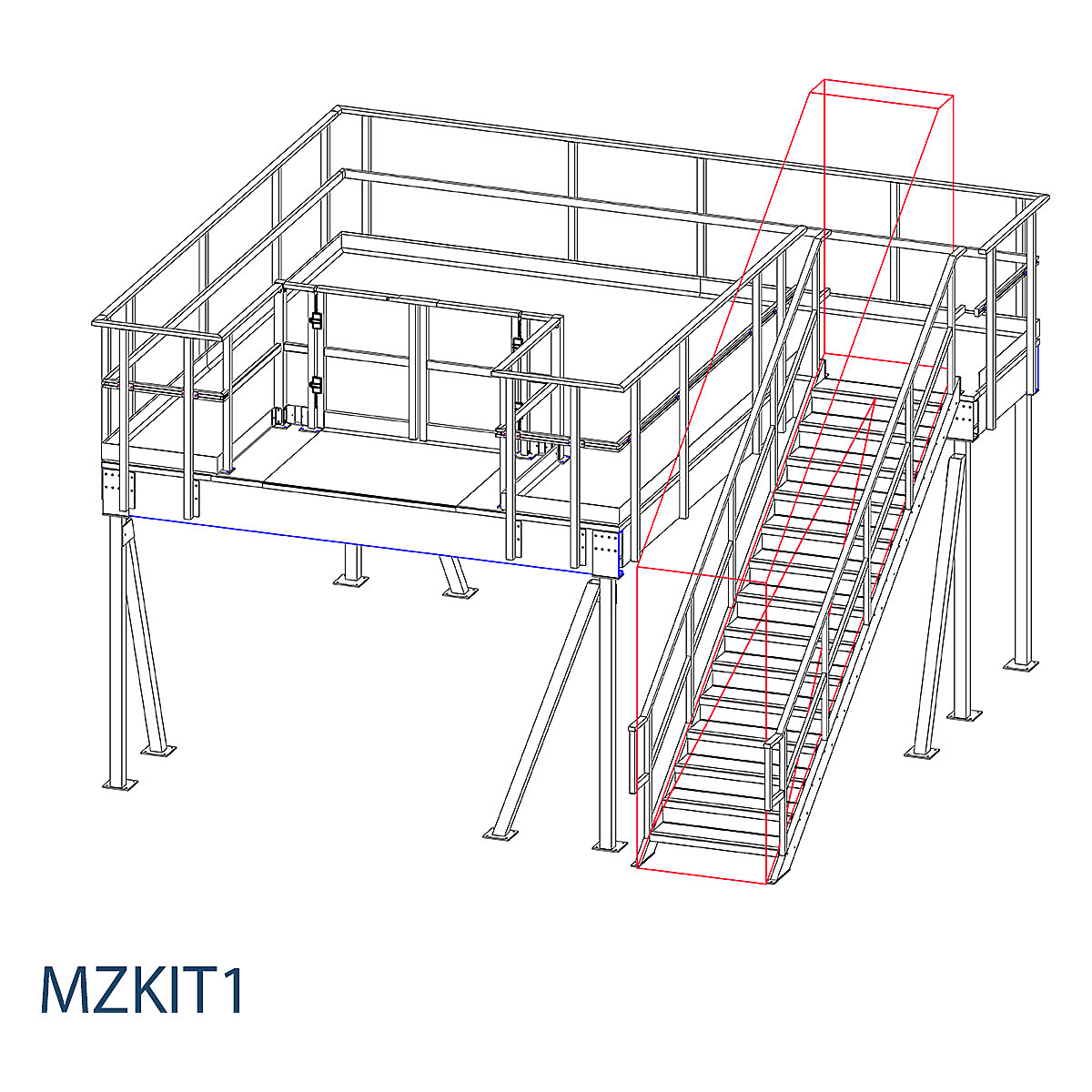 BiGDUG Mezzanine Floor Kit (Product illustration 2)-1