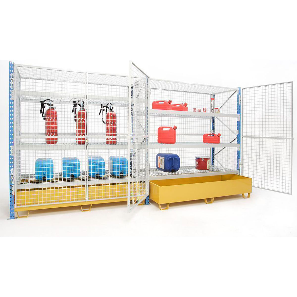 Secure Mesh Longspan Shelving, Secure Mesh Longspan Shelving, Secure Mesh Shelving | Starter Bay | 2 Mesh Levels | 2000h x 1800w x 600d mm | 244kg UDL-3