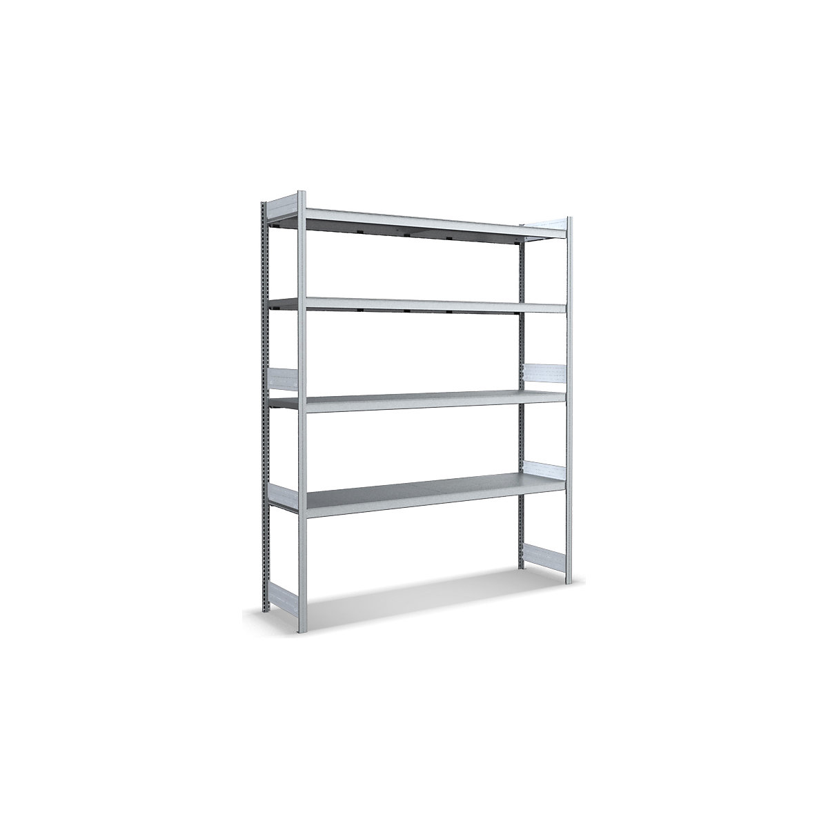 BiGDUG 350kg Longspan Shelving with Steel Levels, BiGDUG 350kg Longspan Shelving with Steel Levels, BiGDUG 350kg Longspan Shelving | 2500h x 1500w x 500d mm | Starter Bay | 4 Steel Levels-0