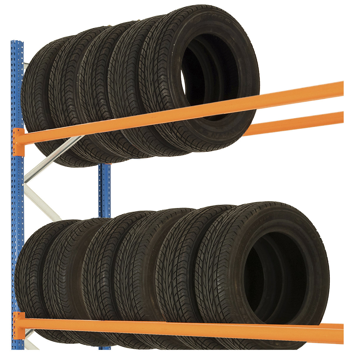 BiGDUG Longspan Tyre Racking, BiGDUG Longspan Tyre Racking, BiGDUG Longspan Tyre Racking Extension Bay, 2 Levels, 2000h x 2225w x 600d mm, 250kg UDL-0