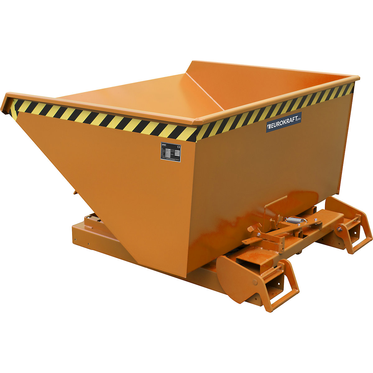 Automatikus billenőtároló – eurokraft pro, űrtartalom 0,6 m³, narancssárga RAL 2000-0
