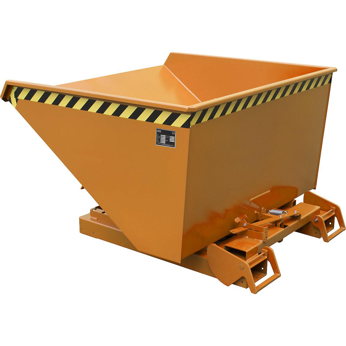 Automatikus billenőtároló – eurokraft pro, űrtartalom 1,2 m³, narancssárga RAL 2000-0