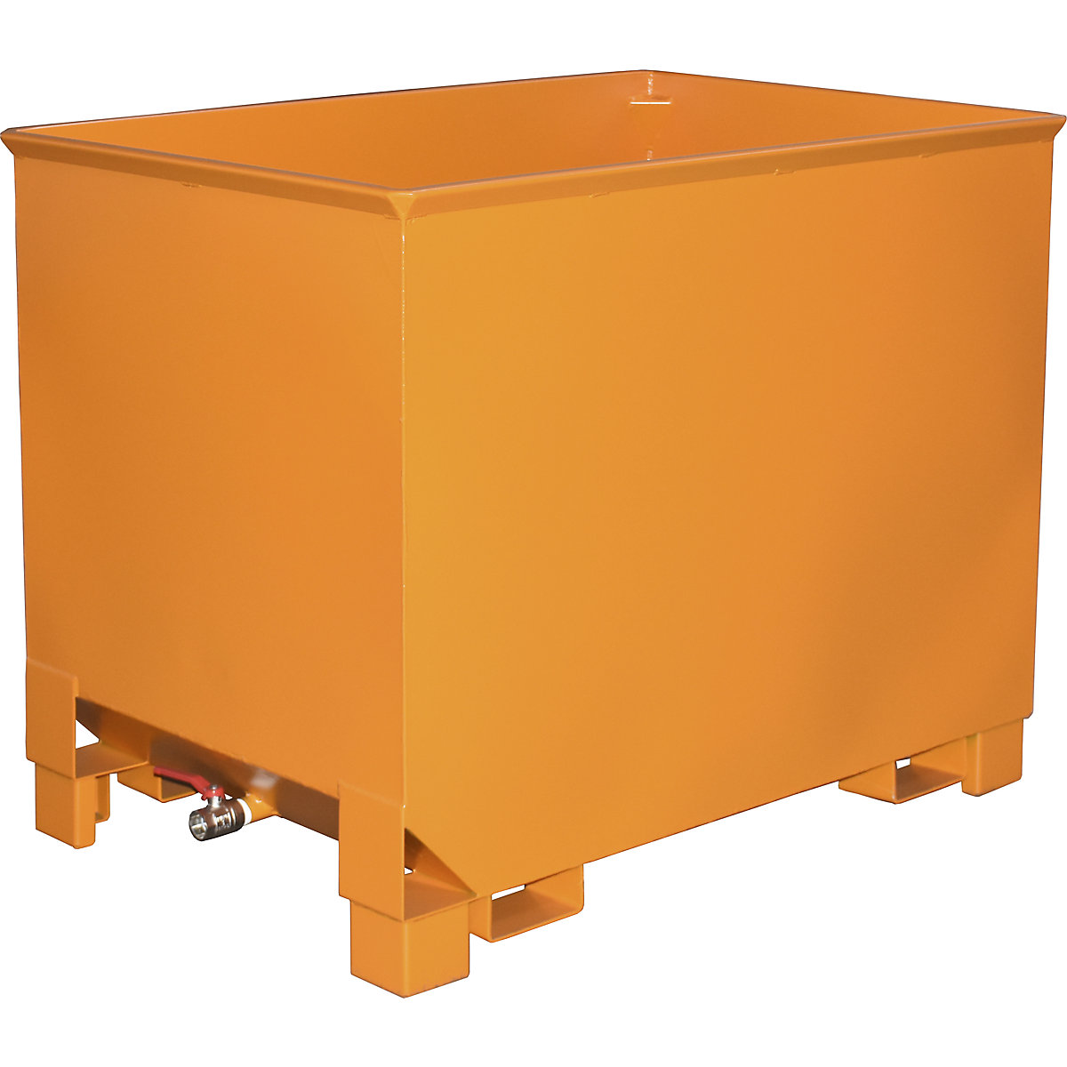 CS forgácsgyűjtő tartály anyagszállító eszközökhöz – eurokraft pro, h x szé x ma 840 x 1240 x 975 mm, sárgásnarancs-0