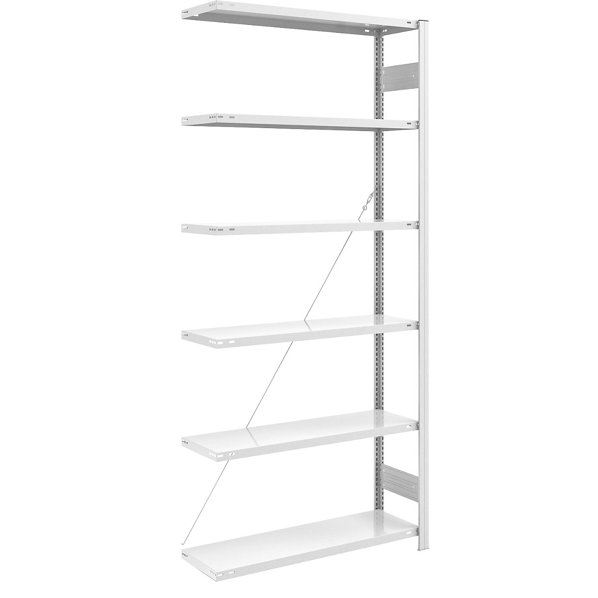 Rayonnage emboîtable antistatique – eurokraft pro, hauteur rayonnage 2500 mm, rayonnage additionnel, l x p tablettes 1000 x 400 mm-0