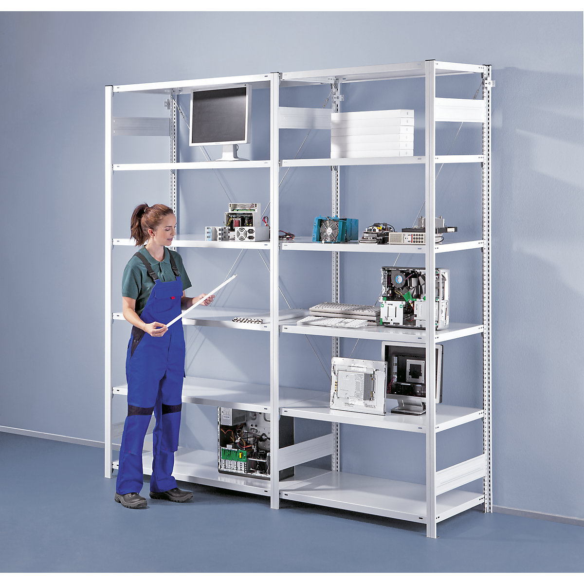Rayonnage emboîtable antistatique – eurokraft pro (Illustration du produit 2)-1