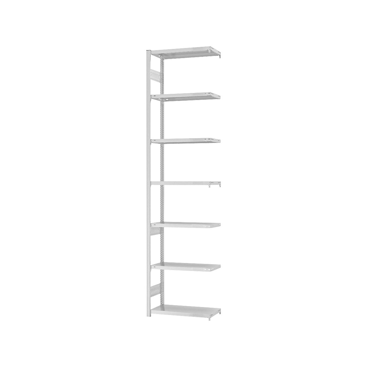 Rayonnage emboîtable, RAL 7035, version légère – eurokraft pro