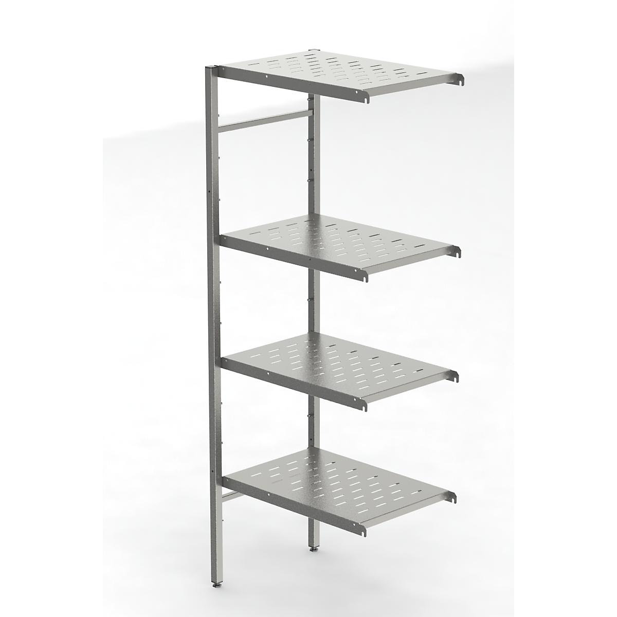Rayonnage emboîtable en inox, 4 tablettes perforées (Illustration du produit 2)-1