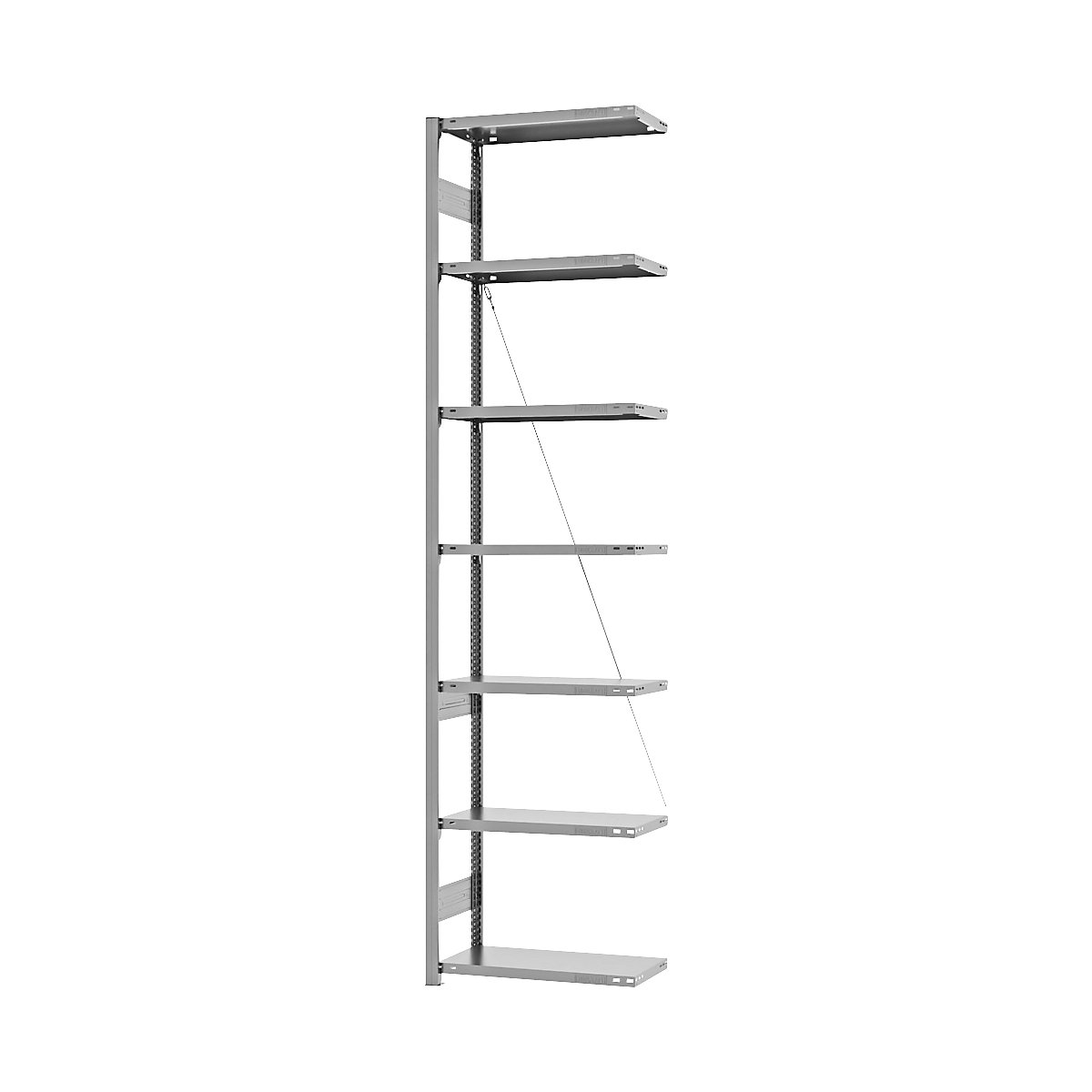 Rayonnage emboîtable, galvanisé, version mi-lourde – eurokraft pro