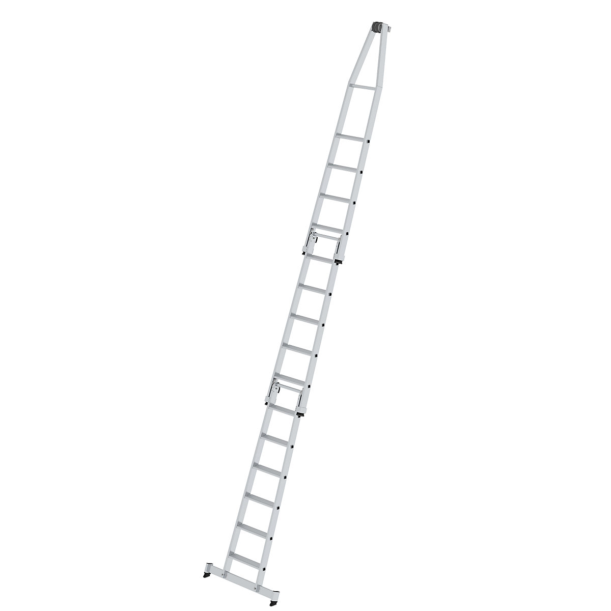 Rebrík so stupňami na čistenie okien – MUNK, štandard, 3-dielne, 15 stupňov-1