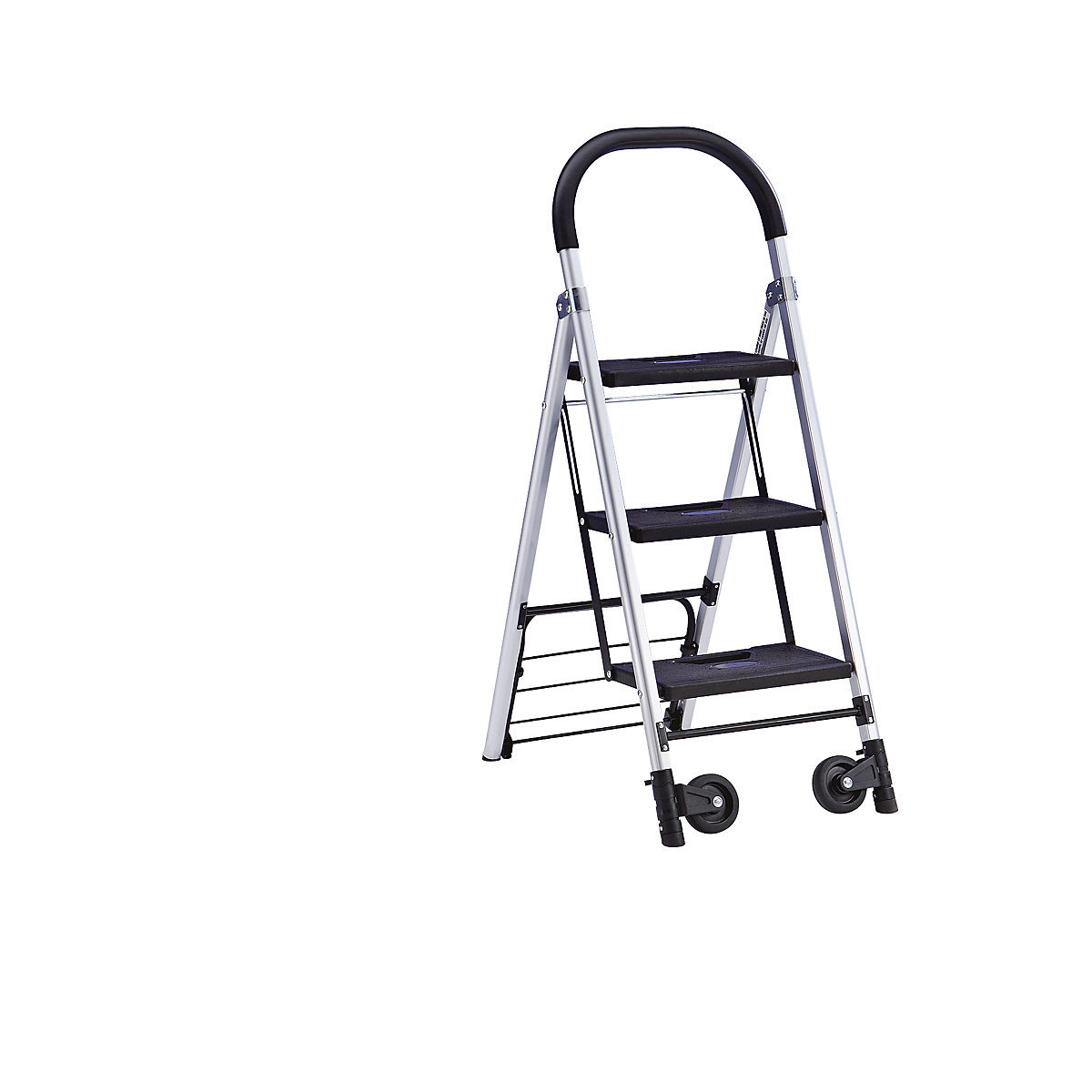 Sklápací schodík s rudlou na vrecia, multifunkčné, 3 stupne, výška plošiny 780 mm-0