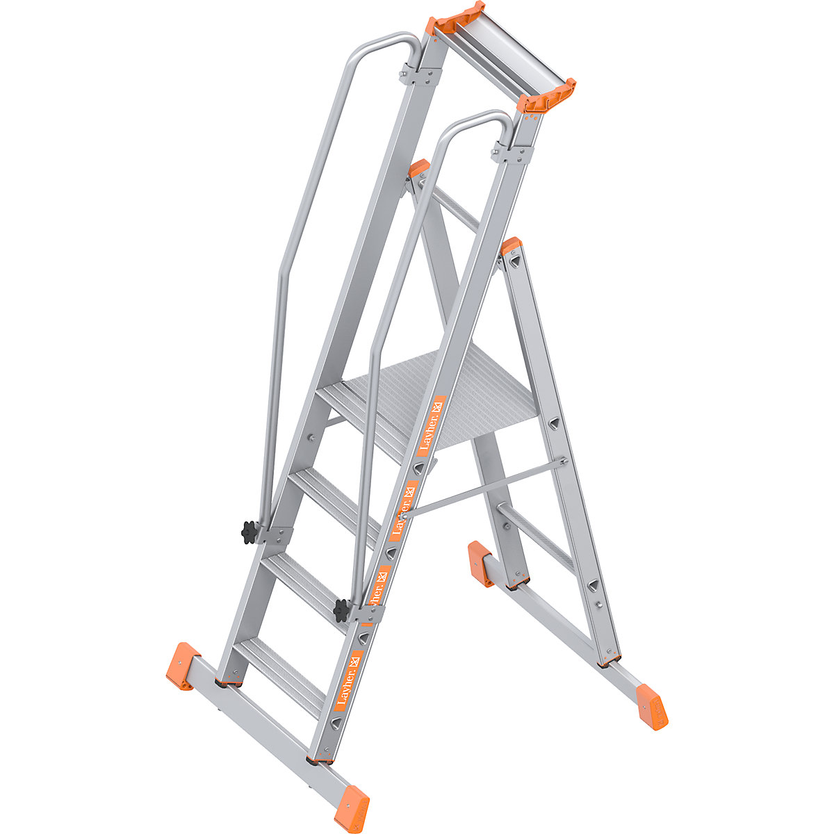 Hliníkový podestový rebrík – Layher