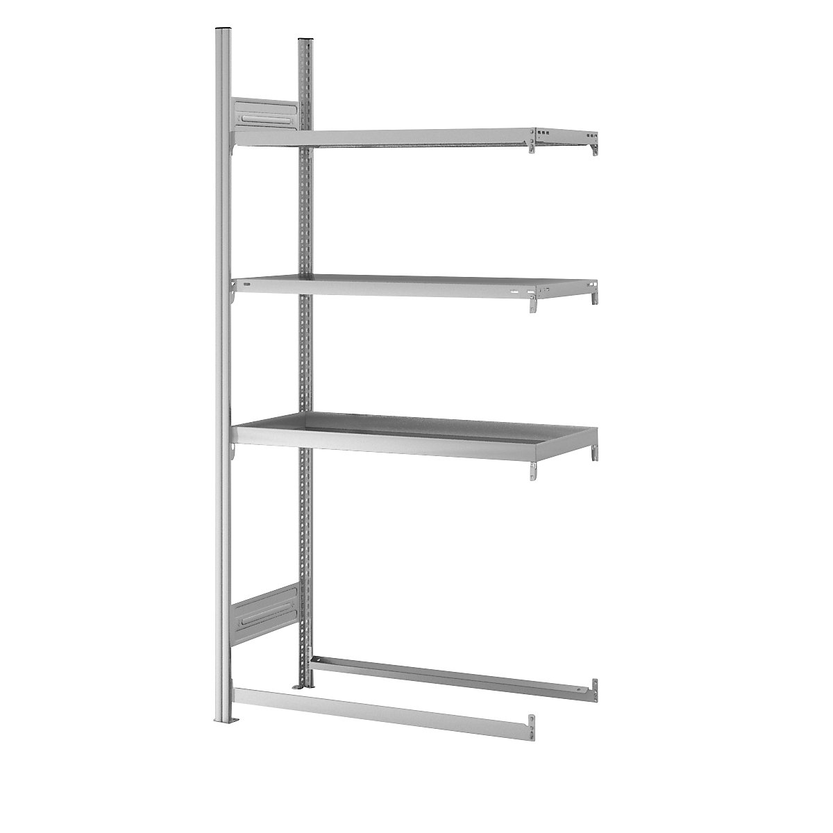 hofe Lager- und Werkstatt-Multifunktionsregal, Höhe 2000 mm, 4 Lagerebenen, Anbauregal, BxT 1010 x 435 mm