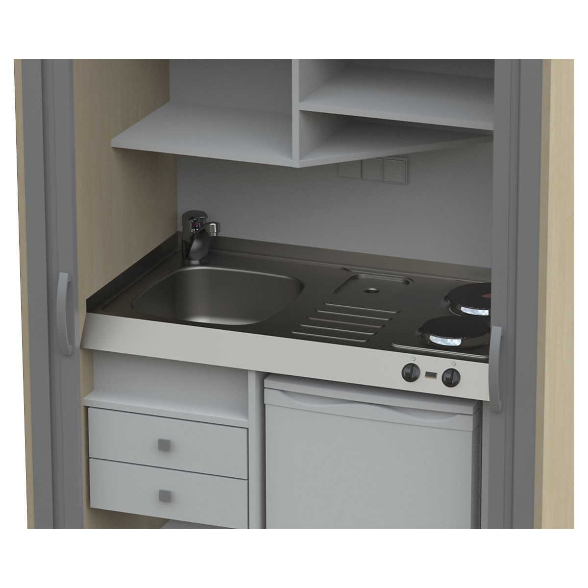 Cozinha-armário com frente em persianas (Imagem do produto 3)-2