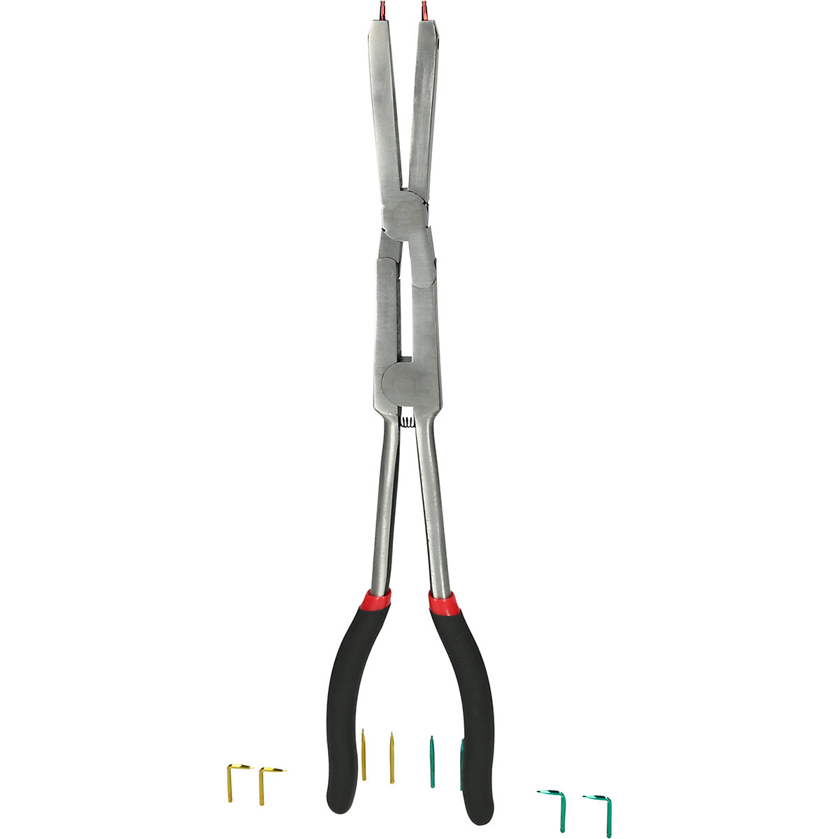 Klešče za varovalne obročke z dvojnim zgibom, zamenljive konice – KS Tools (Slika izdelka 2)-1