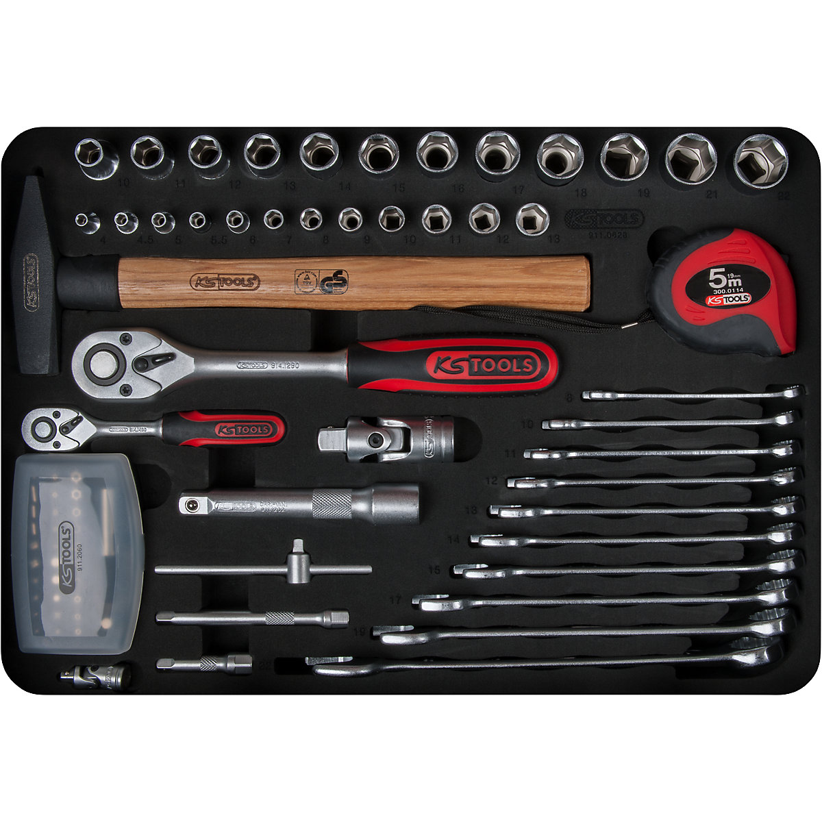 Kovček z orodjem za električarje 1/4'&#x27; + 1/2&#x27;&#x27; – KS Tools (Slika izdelka 6)-5