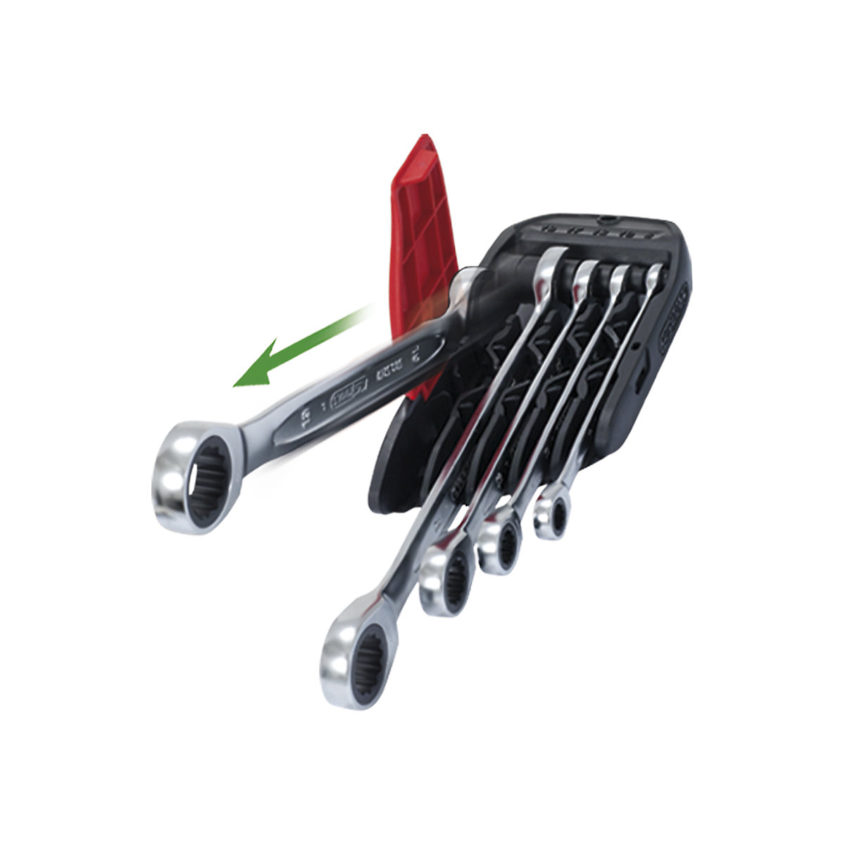 Komplet viličasto-obročastih ključev z ragljo DUO GEARplus® – KS Tools (Slika izdelka 2)-1