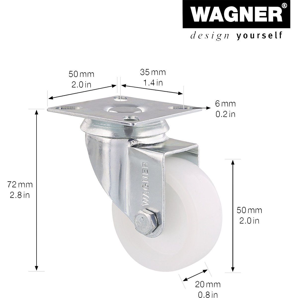 Roți pivotante pentru aparate ECO – Wagner (Imagine produs 2)-1