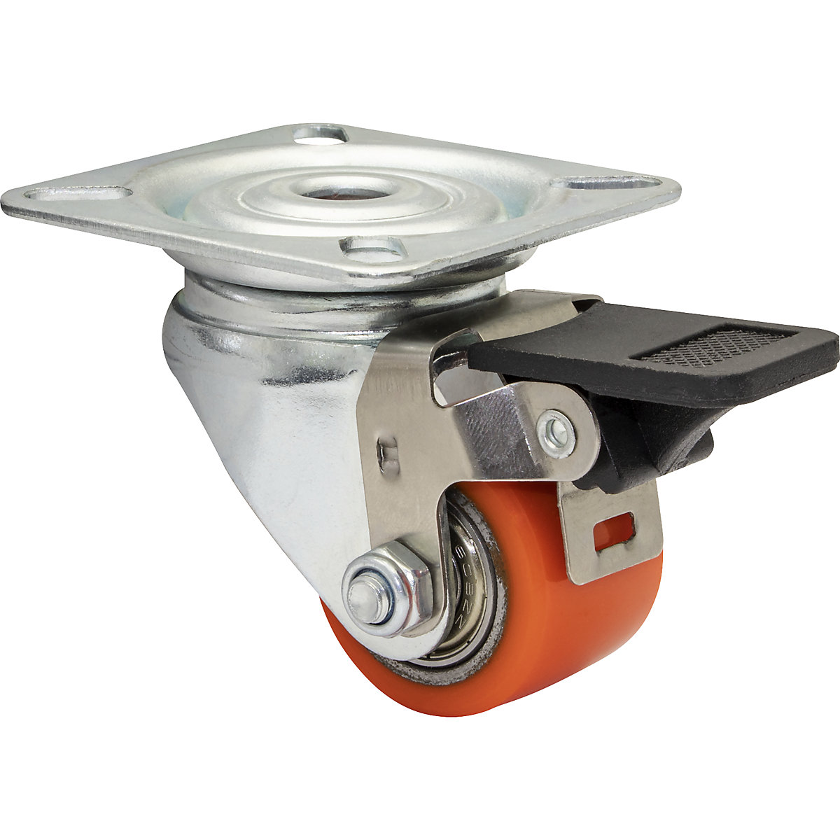 Roți pivotante pentru echipamente de transport MINI – Wagner, Ø roții 35 mm, amb. 4 buc., roată pivotantă cu dispozitiv de blocare-0